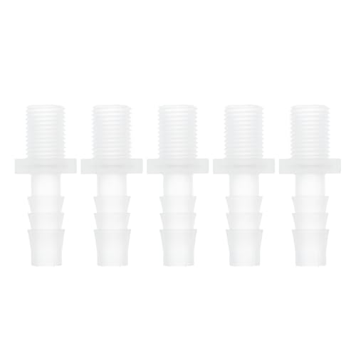 HOPESPANNER Kunststoff-Schlauchstutzen 3/8" Schlauch-ID G1/4 Männlicher Stutzen Schlauchverbinder PP 5 Stück von HOPESPANNER