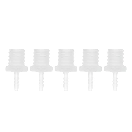 HOPESPANNER Kunststoff-Schlauchstutzen 5/32" Schlauch-ID G3/8 Männlicher Stutzen Schlauchverbinder PP 5 Stück von HOPESPANNER