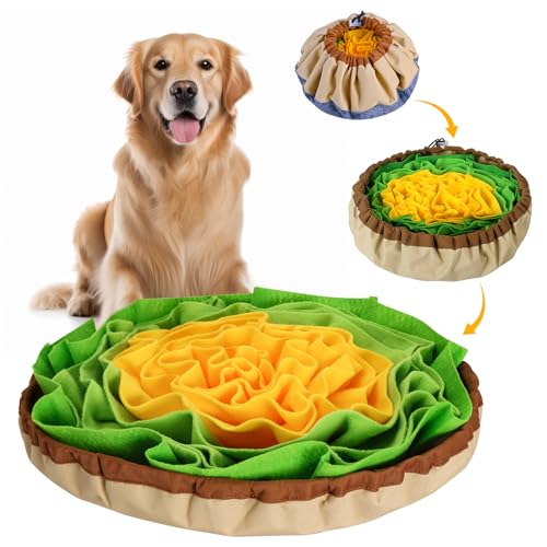 HOPET Schnüffelmatte für kleine und große Hunderassen, Schnüffelmatte für langsames Fressen und Stressabbau, verstellbares Puzzle-Spielzeug für Katzen-Hunde, interaktives Hundespielzeug zur geistigen HOPET Schnüffelmatte für kleine und große Hunderassen, Schnüffelmatte für langsames Fressen und Stressabbau, verstellbares Puzzle-Spielzeug für Katzen-Hunde, interaktives Hundespielzeug zur geistigen von HOPET
