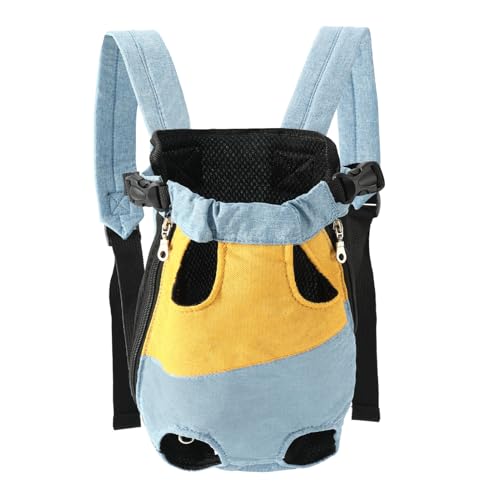Hopeyhfm Haustier Rucksack,Rucksack-Haustiertasche,Atmungsaktive Vierbeiner Haustiertasche,Verstellbarer Hunde-Tragerrucksack Geeignet,Tragbar Reisetasche für Klein Mittler Hunde Katze (blau,XL) von HOPEYHFM