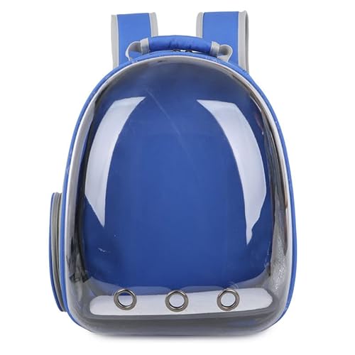 Honhan Transporttasche für Welpen, Hunde, Katzen, mit zwei seitlichen Belüftungslöchern, transparent (blau) von HOQUSA