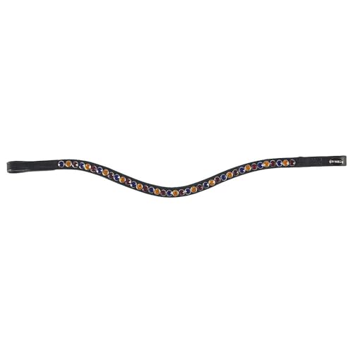 HORKA Stirnriemen Colori Schwarz - Full/WB - Schwarz-Orange von HORKA