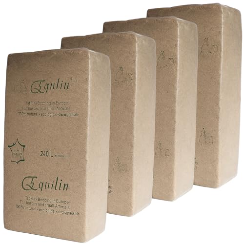 Equi-LIN 19 kg | Leinenstroh | für Pferde & Kleintiere - Hühner, Meerschweinchen, Kaninchen etc. | staubarm & hohe Saugkraft (76) von HORSEDREAM