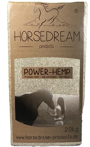 HORSEDREAM Power-Hemp super | Hanfeinstreu | für Pferde & Kleintiere - Hühner, Meerschweinchen, Kaninchen etc. | Top entstaubt & enorme Saugkraft von HORSEDREAM