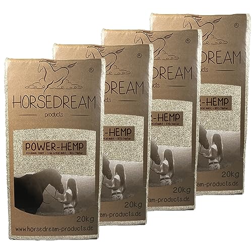 HORSEDREAM Power-Hemp super | Hanfeinstreu | für Pferde & Kleintiere - Hühner, Meerschweinchen, Kaninchen etc. | Top entstaubt & enorme Saugkraft von HORSEDREAM