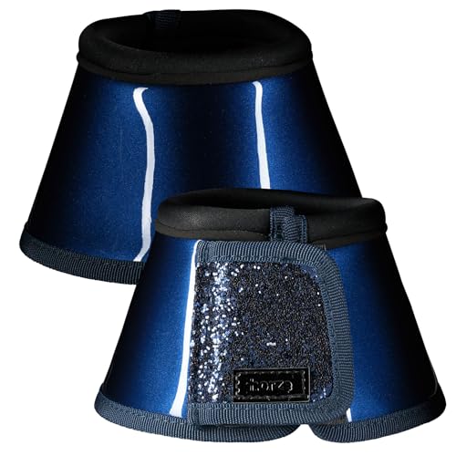 HORZE Hufglocken mit Glitzer, Blau, L von HORZE