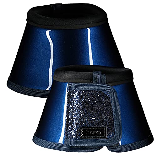 HORZE Hufglocken mit Glitzer, Blau, XL von HORZE