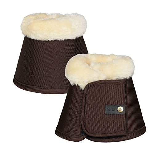 HORZE Lincoln Hufglocken mit Kunstfell, Braun, S HORZE Lincoln Hufglocken mit Kunstfell, Braun, S von HORZE