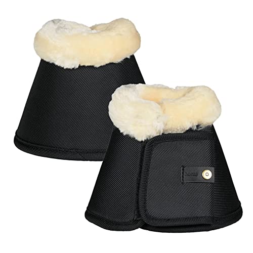 HORZE Lincoln Hufglocken mit Kunstfell, Schwarz, M HORZE Lincoln Hufglocken mit Kunstfell, Schwarz, M von HORZE