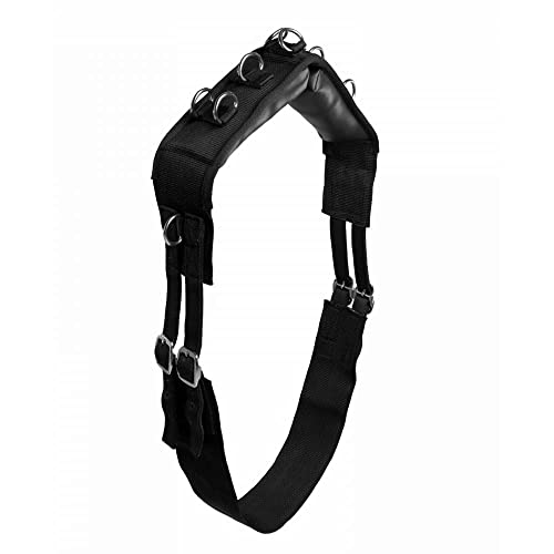 HORZE Longiergurt für Pferde, Nylon, Schwarz, F von HORZE