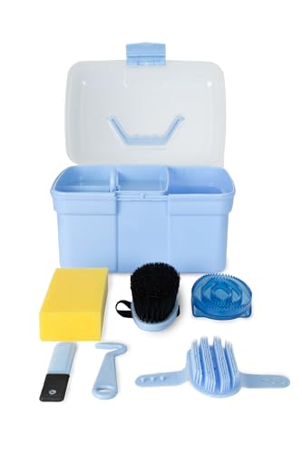 HORZE Pferde Putzbox für Kinder, Putzset mit Striegel, Hufkratzer, Kamm und vieles mehr HORZE Pferde Putzbox für Kinder, Putzset mit Striegel, Hufkratzer, Kamm und vieles mehr von HORZE