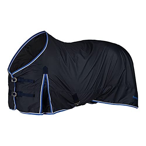 Horze Pferdedecke Glasgow 100 g, wasserdichte Weidendecke, Turnout medium, Blau, 135 von HORZE
