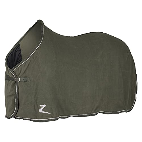 Horze Fleece Turnier Abschwitzdecke Pferdedecke, Decke fur Pferd, Grau, 135 von HORZE