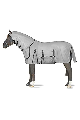 Horze Pferde Fliegendecke Paso Fino, Fliegenschutz mit Halsteil und UV-Schutz von HORZE