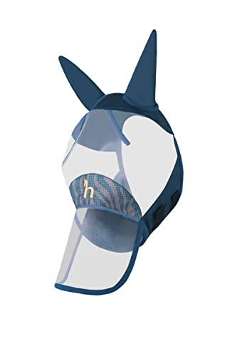 Horze Pferde Fliegenmaske Kenya; Fliegenhaube mit Nasenschutz für Pferde von HORZE