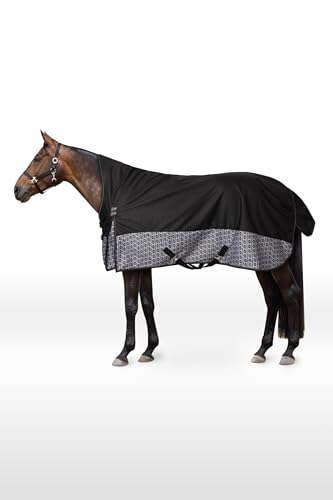 Horze Pferde Regendecke 1200D Avalanche mit hohem Hals und Fleecefütterung, Schwarz, 155 Horze Pferde Regendecke 1200D Avalanche mit hohem Hals und Fleecefütterung, Schwarz, 155 von HORZE