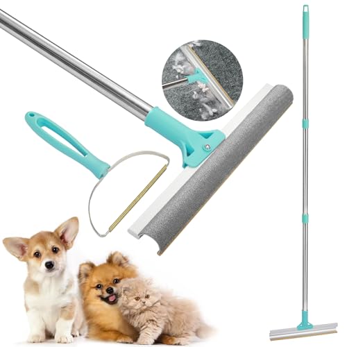 HOSDFOIER Tierhaarentferner, 2-in-1-Haarentferner, Teppichbürste mit 137 cm Verstellbarem Griff zum Entfernen von Tierhaare aus Autos, Teppichen, Fußböden, Sofas und Kleidung (Blau) HOSDFOIER Tierhaarentferner, 2-in-1-Haarentferner, Teppichbürste mit 137 cm Verstellbarem Griff zum Entfernen von Tierhaare aus Autos, Teppichen, Fußböden, Sofas und Kleidung (Blau) von HOSDFOIER