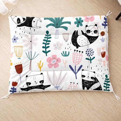 HOSIMA Hundebett, Haustiermatte Hundematte mit Cartoon-Aufdruck, Weiche Waschbare Katzenmatte, Unterseite aus Lammfell kann an Haustierbett Gebunden Werden (AB048 S) von HOSIMA