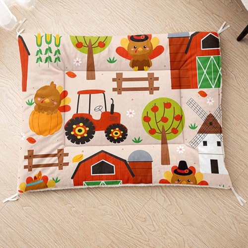 HOSIMA Hundebett, Haustiermatte Hundematte mit Cartoon-Aufdruck, Weiche Waschbare Katzenmatte, Unterseite aus Lammfell kann an Haustierbett Gebunden Werden (AB055 M) von HOSIMA