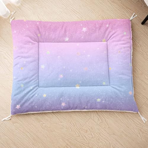 HOSIMA Hundebett, Haustiermatte Hundematte mit Cartoon-Aufdruck, Weiche Waschbare Katzenmatte, Unterseite aus Lammfell kann an Haustierbett Gebunden Werden (AF024 M) von HOSIMA