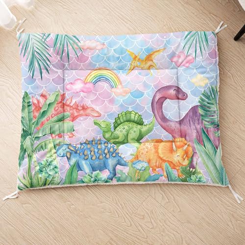 HOSIMA Hundebett, Haustiermatte Hundematte mit Cartoon-Aufdruck, Weiche Waschbare Katzenmatte, Unterseite aus Lammfell kann an Haustierbett Gebunden Werden (AF026 M) von HOSIMA
