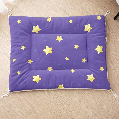 HOSIMA Hundebett, Haustiermatte Hundematte mit Cartoon-Aufdruck, Weiche Waschbare Katzenmatte, Unterseite aus Lammfell kann an Haustierbett Gebunden Werden (AG002 S) von HOSIMA