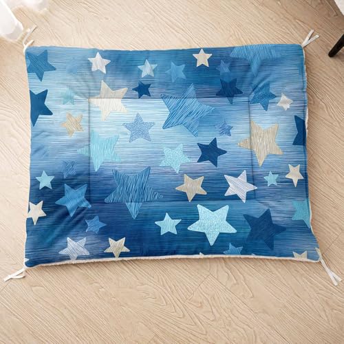 HOSIMA Hundebett, Haustiermatte Hundematte mit Cartoon-Aufdruck, Weiche Waschbare Katzenmatte, Unterseite aus Lammfell kann an Haustierbett Gebunden Werden (AM005 S) von HOSIMA
