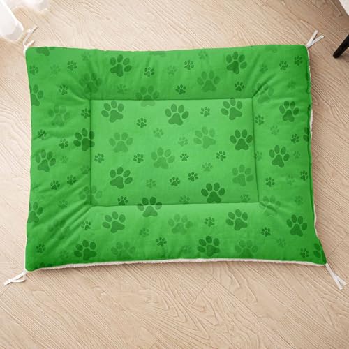 HOSIMA Hundebett, Haustiermatte Hundematte mit Cartoon-Knochen-Aufdruck, Weiche Waschbare Katzenmatte, Unterseite aus Lammfell kann an Haustierbett Gebunden Werden (AG048 M) von HOSIMA