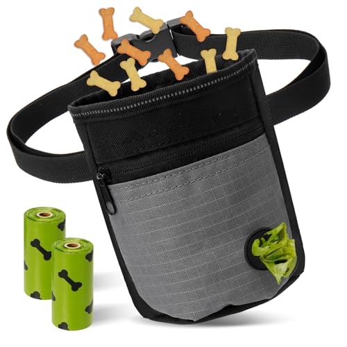 HOSSOM Leckerlitasche für Hunde Robuster Futterbeutel Hunde Gassi Tasche Hunde mit Kotbeutelspender Bauchtasche Hunde Leckerlitasche für Training & Welpenerziehung HOSSOM Leckerlitasche für Hunde Robuster Futterbeutel Hunde Gassi Tasche Hunde mit Kotbeutelspender Bauchtasche Hunde Leckerlitasche für Training & Welpenerziehung von HOSSOM
