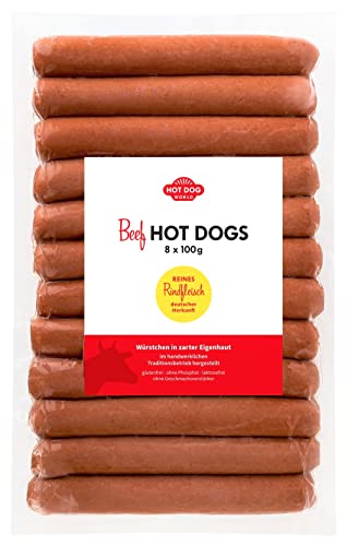HOT DOG WORLD - Beef Hot Dog Würstchen 60 g (12er Pack) von HOT DOG WORLD