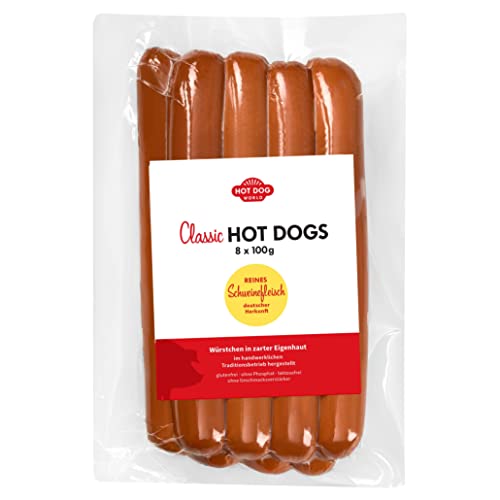 HOT DOG WORLD - Jumbo Classic Hot Dog Wurst 100 g (8er Pack) von HOT DOG WORLD