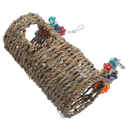 HOUDERCO Papagei Schaukel Spielzeug Für Vögel Stroh Vogel Spielzeug Papagei Zubehör Wohnkultur Vogel Schaukel von HOUDERCO
