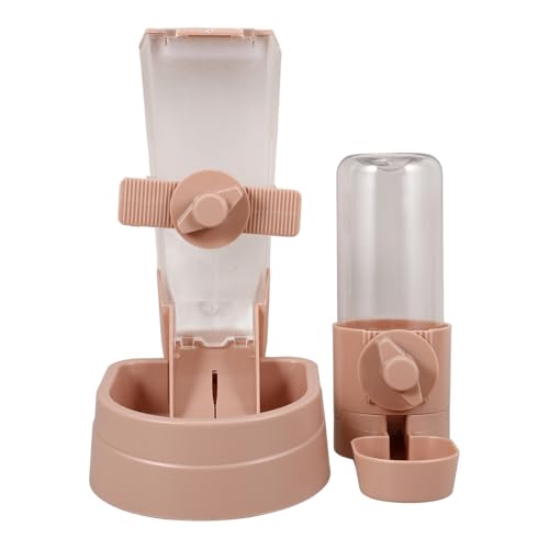 HOUDERCO 1 Satz Wasserspender für Haustiere Haustierwasserspender Katzenwasserspenderbrunnen Welpe katzentränke Haustier Trinkbrunnen Futternapf für Katzen Futterspender für Hunde Abs Rosa von HOUDERCO