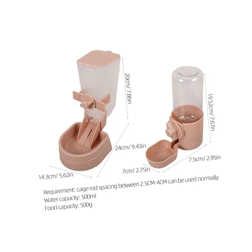 HOUDERCO 1 Satz Wasserspender für Haustiere Haustierwasserspender Katzenwasserspenderbrunnen Welpe katzentränke Haustier Trinkbrunnen Futternapf für Katzen Futterspender für Hunde Abs Rosa von HOUDERCO