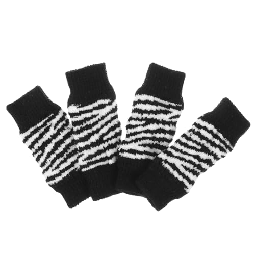 HOUDERCO 1satz Haustier-socken Für Hunde Atmungsaktive Und rutschfeste Pfotenschutz-socken Für Welpen Wiederverwendbare Beinprotektoren Für Drinnen Und Draußen Zebra-s von HOUDERCO