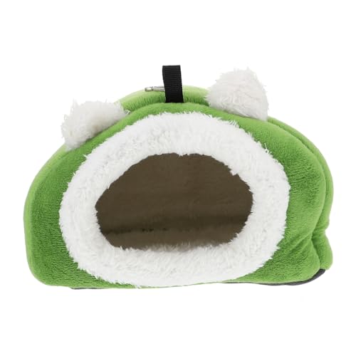 HOUDERCO 1 Stück Hamster Bett aus Baumwolle Warmes Nest für Kleine Haustiere als Zubehör für Käfige Niedliches Design Geeignet für Kaninchen und Meerschweinchen Kompakte für Drinnen von HOUDERCO