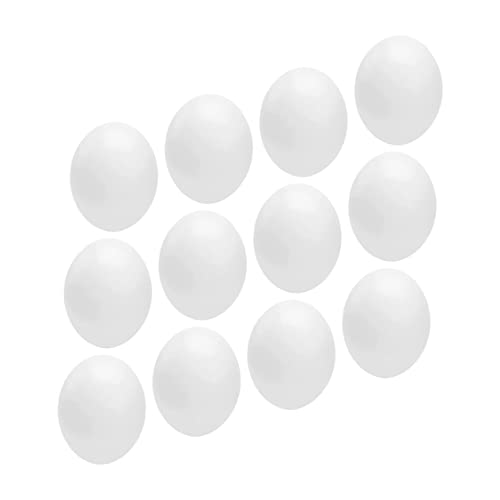 HOUDERCO 12Stücke Simulierte Eier Aus Kunststoff Multi Funktionale DIY Zubehör Für Dekoration Festival Ei Requisiten Kunststoffeier Für Nymphensittiche Und Andere von HOUDERCO