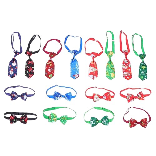 HOUDERCO 16 Stück Teiliges Haustier Verstellbar für Hunde und Komfortables Webmaterial Sicheres Hunde- -zubehör für Weihnachten Party und Outdoor-spaziergänge von HOUDERCO