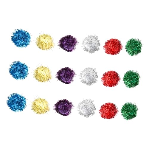 HOUDERCO 18Stücke Katzen Pom Pom Bälle Glitzer Lametta Bälle Für Katzen Haustierzubehör Zum Zufällige Farben Katzenspielzeug Für Interaktive Beschäftigung HOUDERCO 18Stücke Katzen Pom Pom Bälle Glitzer Lametta Bälle Für Katzen Haustierzubehör Zum Zufällige Farben Katzenspielzeug Für Interaktive Beschäftigung von HOUDERCO