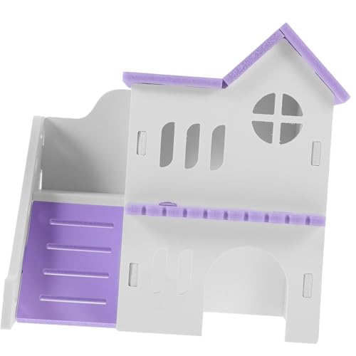 HOUDERCO 1Satz Buntem Hamsterversteck mit Rampe Mehrkammer Haus für Meerschweinchen Chinchillas und Andere Kleintiere Dekorativ und Sicher für Haustiere von HOUDERCO