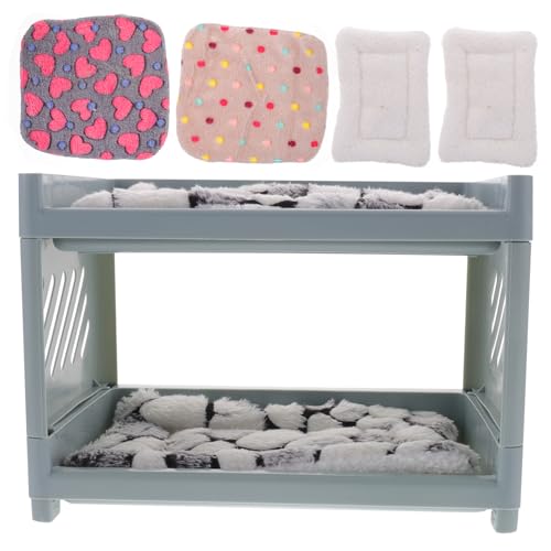 HOUDERCO 1Satz Multifunktions Hamsternest für Kleintiere Chinchilla Bett mit Etagenbett für Meerschweinchen Bett Matten und Decken für Hasen und Igel Farblich HOUDERCO 1Satz Multifunktions Hamsternest für Kleintiere Chinchilla Bett mit Etagenbett für Meerschweinchen Bett Matten und Decken für Hasen und Igel Farblich von HOUDERCO