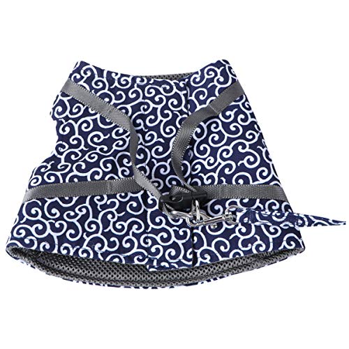HOUDERCO 1satz Katzen Geschirr Mit Leine Weiches Und Atmungsaktives Brustgeschirr Für Katzen Blau Material Sicher Und Bequem Für Und Outdoor-aktivitäten von HOUDERCO