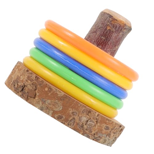 HOUDERCO 1Satz Vogelspielzeug für Sittiche Intelligenzspielzeug mit Bunten Ringen Lernspielzeug für Papageien Zubehör für Vogelkäfige Teiliges mit Holzsockel HOUDERCO 1Satz Vogelspielzeug für Sittiche Intelligenzspielzeug mit Bunten Ringen Lernspielzeug für Papageien Zubehör für Vogelkäfige Teiliges mit Holzsockel von HOUDERCO