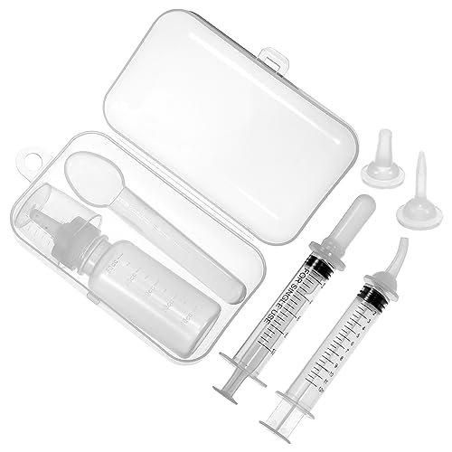 HOUDERCO 1satz Fütterungswerkzeugen Für Haustiere Praktische Und Benutzerfreundliche Fütterungsflasche Mit Verschiedenen Ersatznippeln Und Reinigungsbürste Für Kätzchen Welpen Und von HOUDERCO