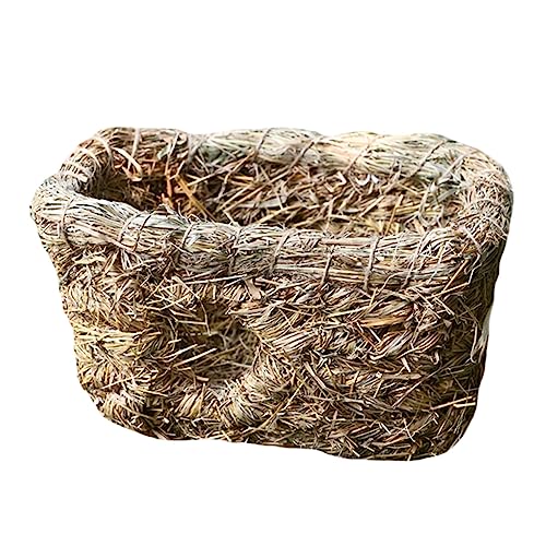 HOUDERCO 1Stück Handgewebtes Stroh Haustierhaus mit Doppelloch Design Kleines Haustier Schlafhaus für und Spielspaß für Nager und Katzen HOUDERCO 1Stück Handgewebtes Stroh Haustierhaus mit Doppelloch Design Kleines Haustier Schlafhaus für und Spielspaß für Nager und Katzen von HOUDERCO