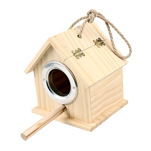 HOUDERCO 1Stück Holz Vogelzuchtbox Für Papageien Natürlicher Brutkasten Aus Hochwertigem Holz Warm Zucht Und Inkubation Haustierzuchtbox von HOUDERCO