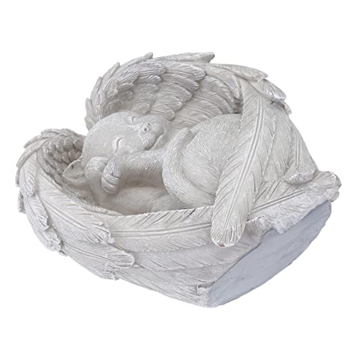 HOUDERCO 1Stück Katzen Memorial Stein Angel Cat Grabstein für Haustiere Wetterfestes Gedenkgeschenk Passende Dekoration für Garten Wohnzimmer und Terrasse aus Langlebigem Kunstharz von HOUDERCO