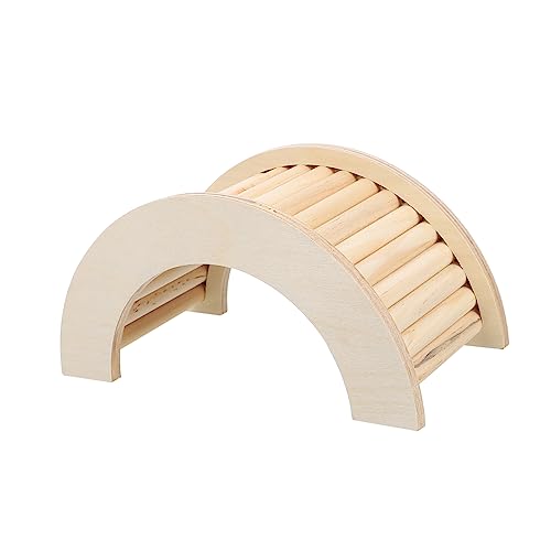 HOUDERCO 1Stück Kletterleiter für Hamster und Kleine Tiere Hochwertige Holzleiter für Spiel und Versteckmöglichkeiten für Hamster Rennmäuse und Kleine Vögel von HOUDERCO