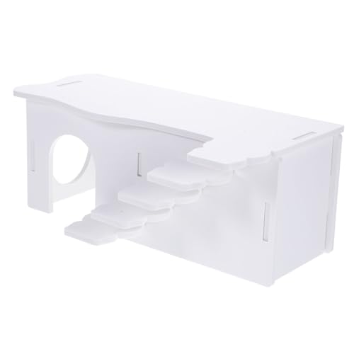 HOUDERCO 1Stücke Hamsterhaus mit Leiter Mehrkammern für Meerschweinchen und Hamster Versteck Aktivitäten und Schlafqualität für Tiertraining und Unterhaltung von HOUDERCO