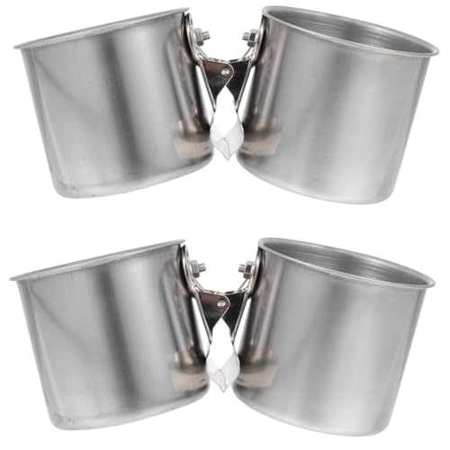 HOUDERCO 2 Stück Edelstahl Vogel Futternapf mit Clip Multifunktional für Futter und Wasser Langlebig Leicht zu Reinigen Geeignet für Papageien Wellensittiche Kanarienvögel und Kleintiere HOUDERCO 2 Stück Edelstahl Vogel Futternapf mit Clip Multifunktional für Futter und Wasser Langlebig Leicht zu Reinigen Geeignet für Papageien Wellensittiche Kanarienvögel und Kleintiere von HOUDERCO